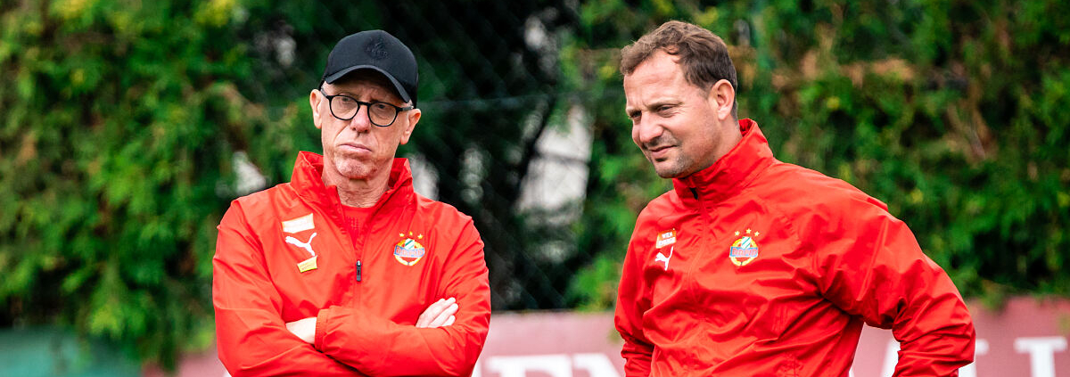SK Rapid - Peter Stöger und Thomas Sageder - Credits: SK Rapid - Red Ring Shots - Widner
