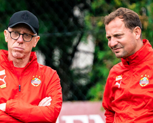 SK Rapid - Peter Stöger und Thomas Sageder - Credits: SK Rapid - Red Ring Shots - Widner