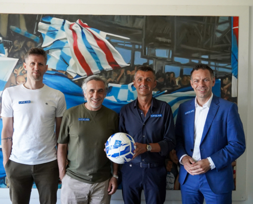 Foto (Credits: FC Blau-Weiß Linz): Christoph Schößwendter, Maurizio Zoccola, Michael Köllner, Christoph Peschek