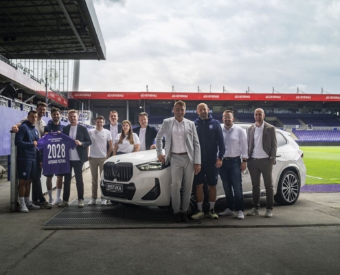 FK Austria Wien startet Partnerschaft mit dem Autohaus Pestuka (Teil der Reiterer Gruppe) bis 2028 - Credits: BMW Reiterer-Pestuka