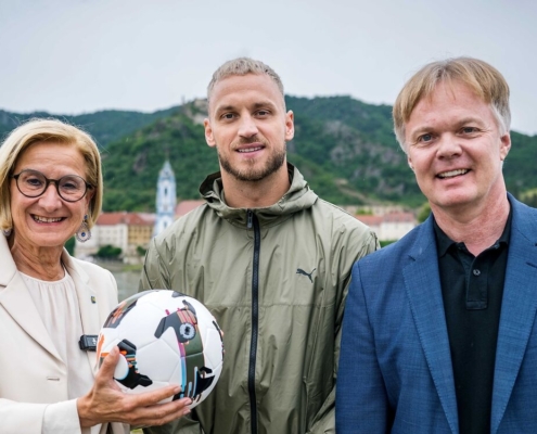 Marko Arnautovic Johanna Mikl-Leitner Michael Duscher - Credits Gerhard Pfeffer